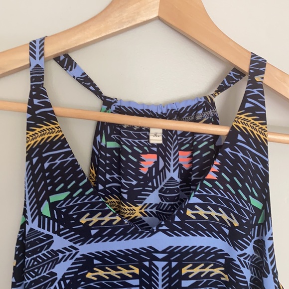 Blue Tribal Tank Top Blouse - Picture 5 of 7